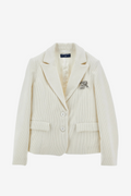 Crystal-Embellished Corduroy Blazer