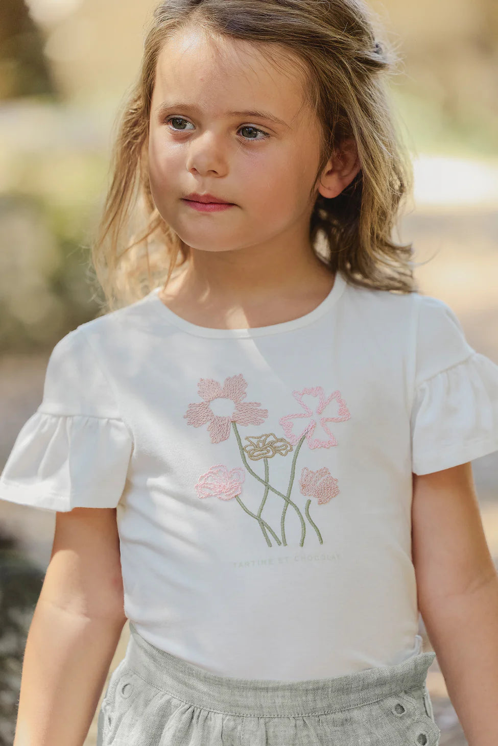 T-Shirt Flower embroidery