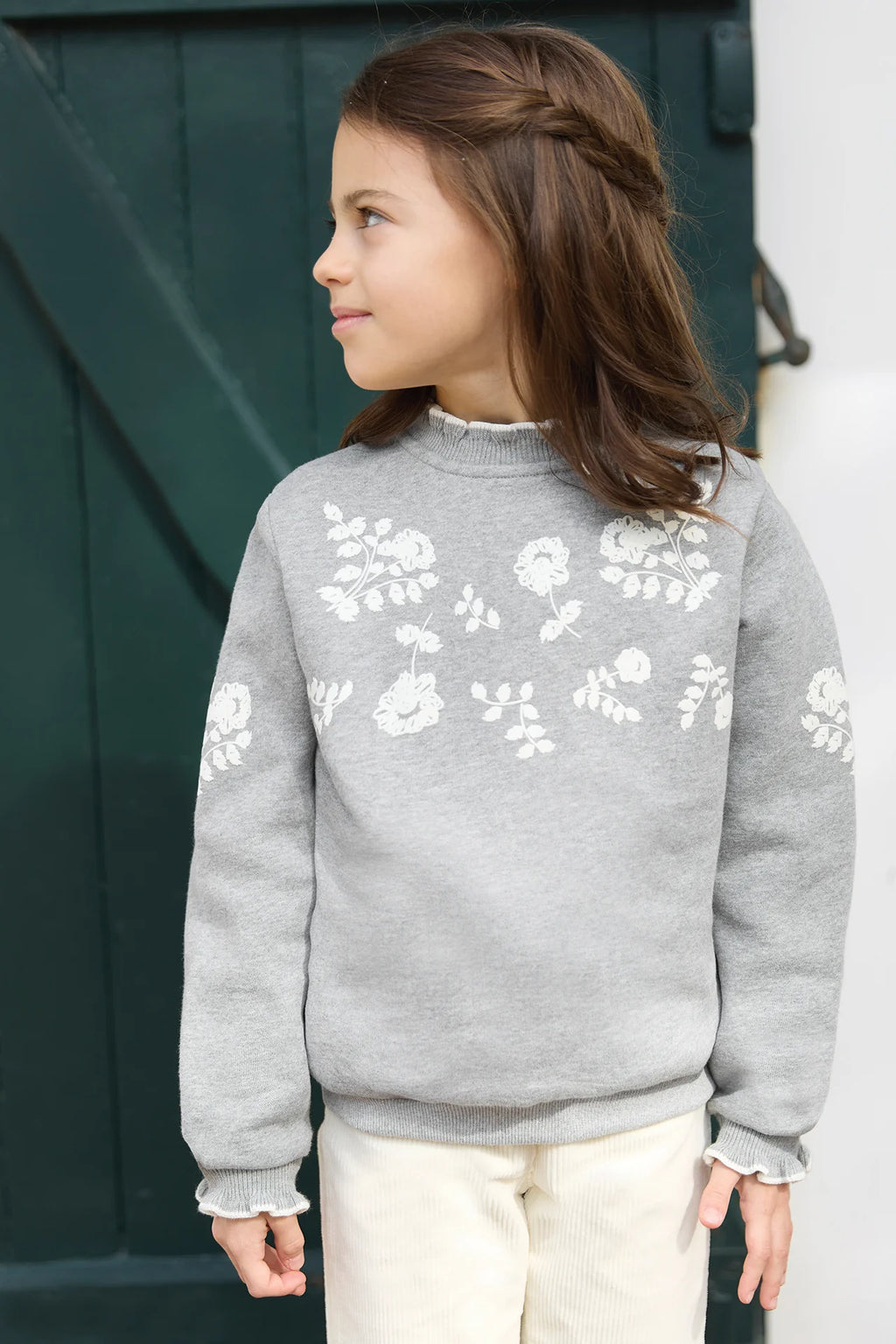 Pullover mit Bestickten Blumen