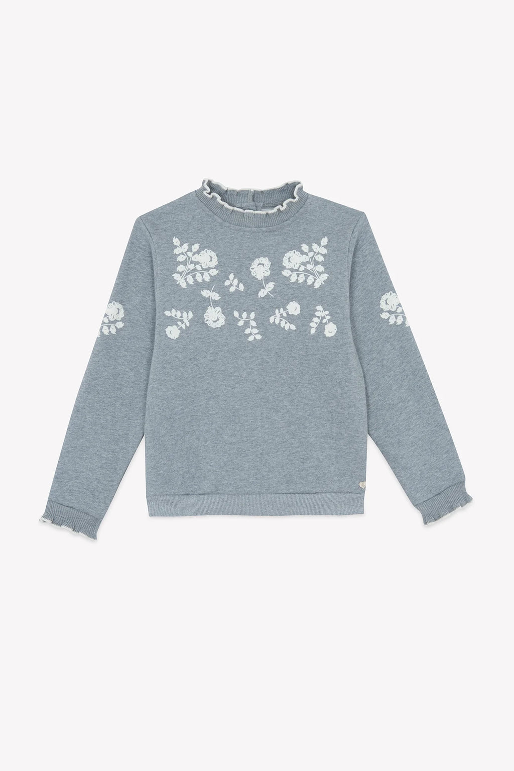 Pullover mit Bestickten Blumen