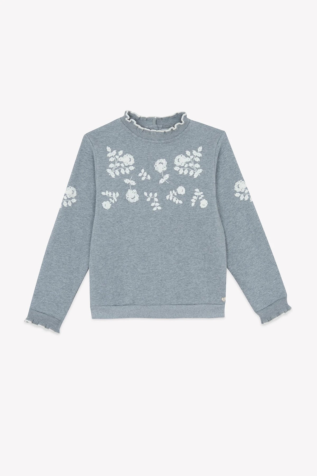 Pullover mit Bestickten Blumen