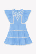 Blue Embroidered Dress