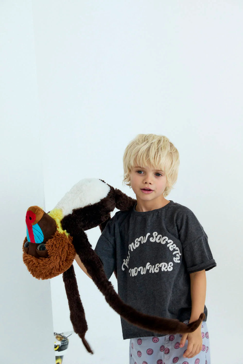 T-shirt with Large Contrasting Logo