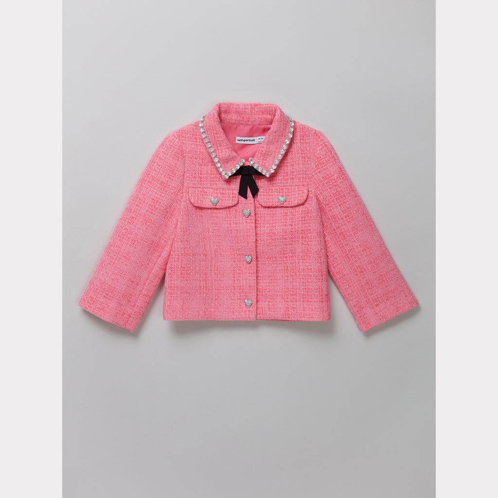 Pink Textured Woven Jacket