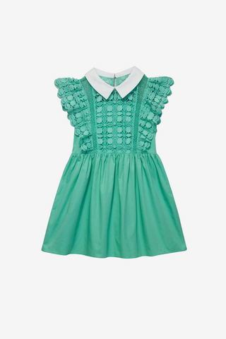 Green Lace Mini Dress