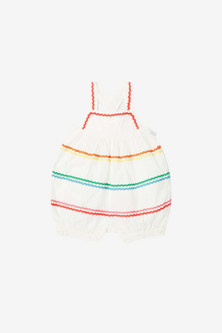 Squiggle Line Embroidery Romper