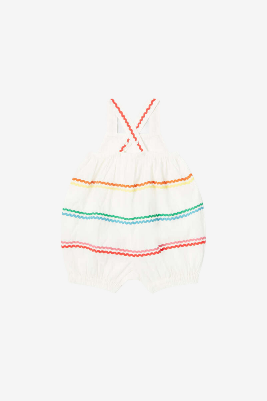 Squiggle Line Embroidery Romper