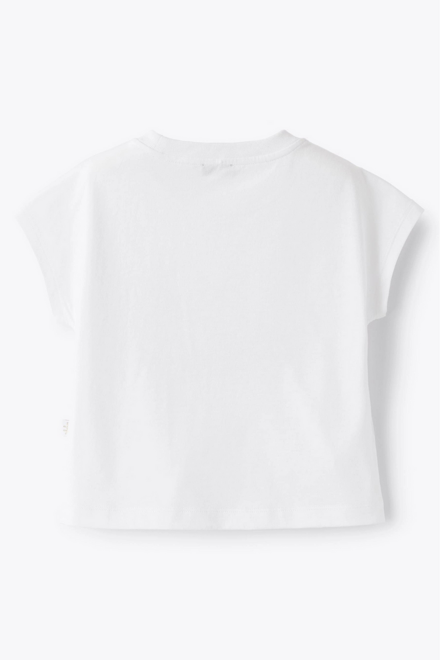 Weißes T-Shirt mit Mädchen-Aufdruck