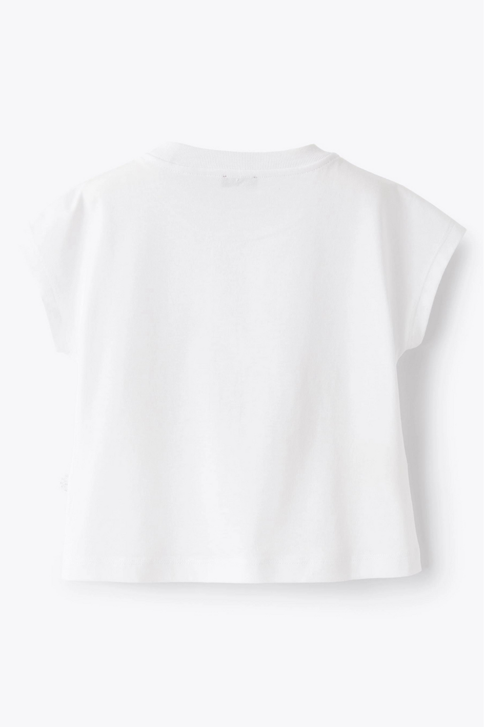 Weißes T-Shirt mit aufgedruckter Landschaft