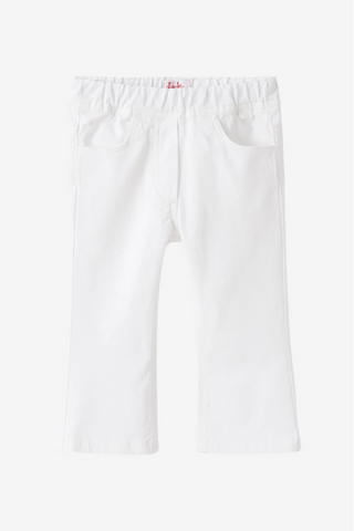Cropped-Hose aus weißem Gabardine