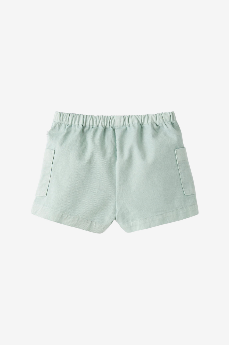 Shorts aus grünem Gabardine