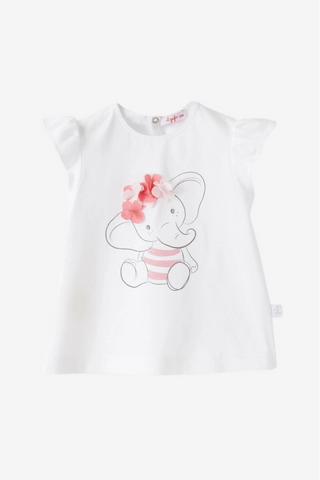 Baby-T-Shirt für Mädchen mit Elefanten-Aufdruck