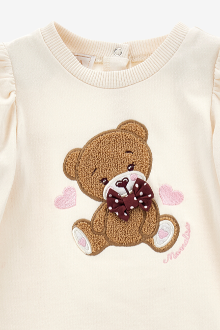 Sweatshirtkleid mit Teddybär