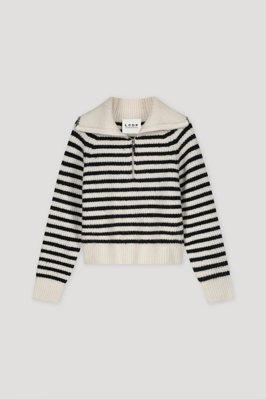Striped Half-zip Pullover