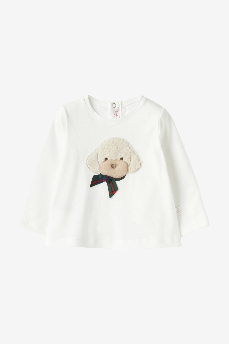 Baby-T-Shirt mit Pudel aus Teddyplüsch