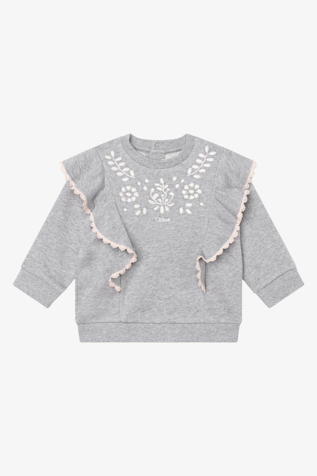 Baby Fleece Sweater with Volants
