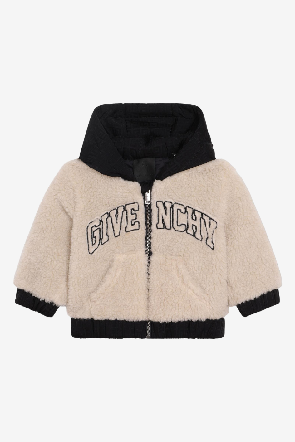 Baby Jacket with Teddy Fleece and Givenchy Logo