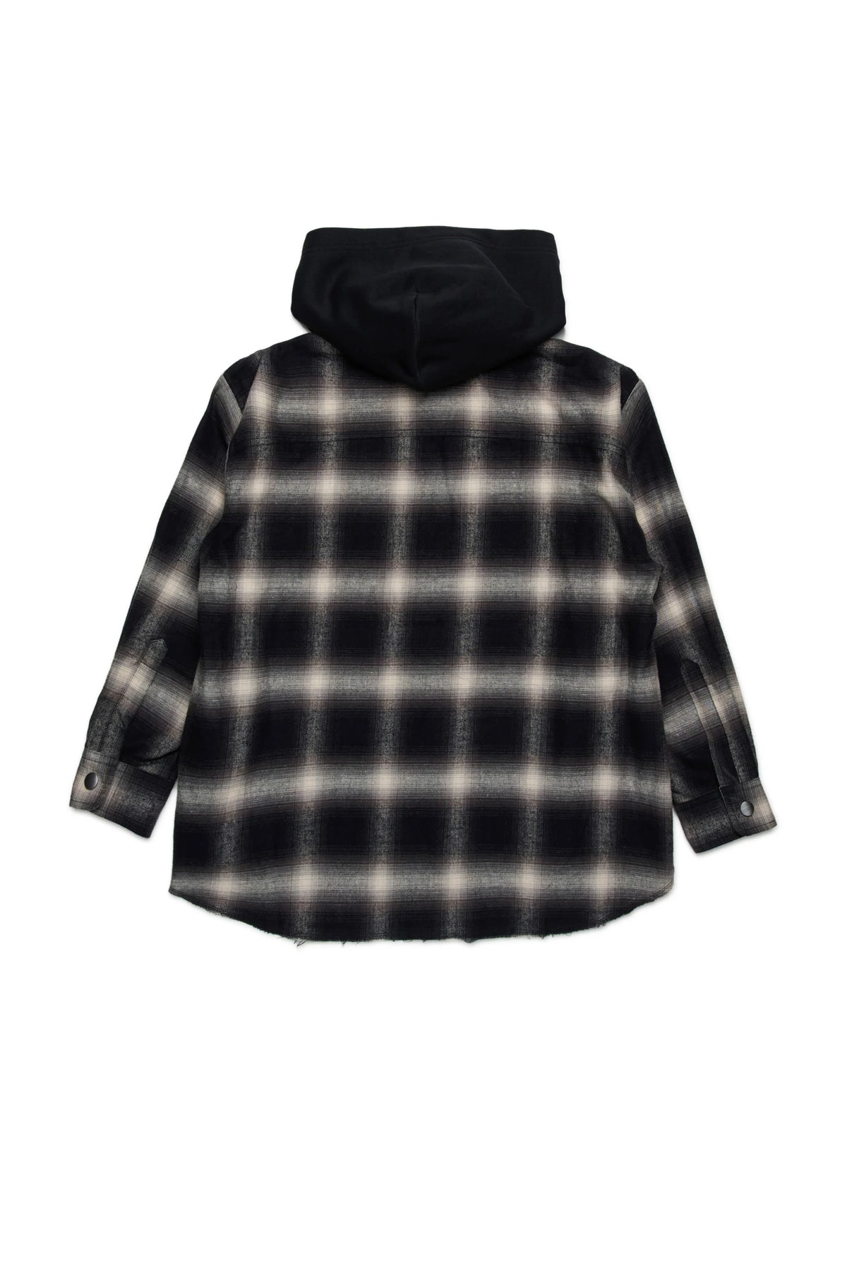 Karierte Hemdjacke mit Kapuze