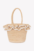 Ruffled Raffia Bag