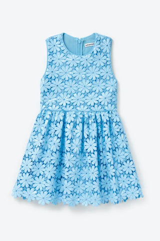 Blue Seqin Guipure Dress