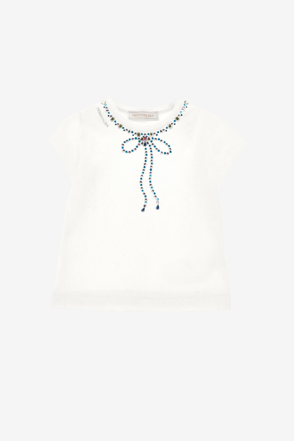 T-Shirt mit Schleife und Strass