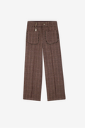 Checked Wide-Leg Pants