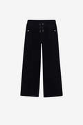 Wide-Leg Velour Pants