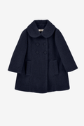 Navy Double-Breasted Coat