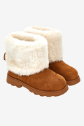 Suede Boots with Faux Fur