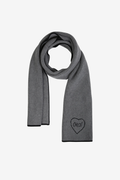 Knit Scarf with Heart Logo