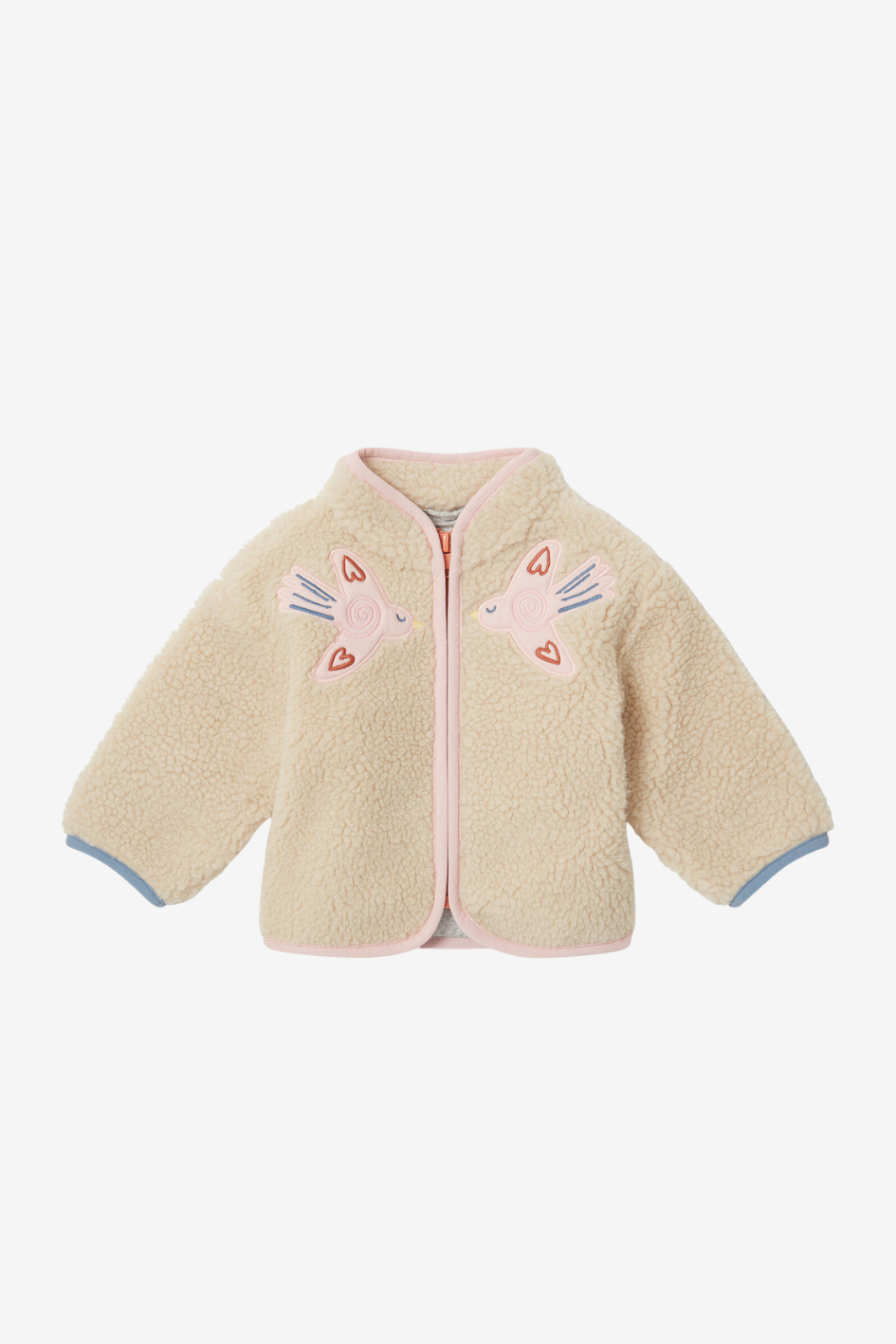 Embroidered fleece with dove