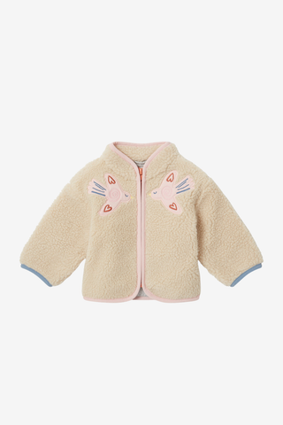 Embroidered fleece with dove