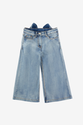 Wide-Leg Jeans with Bow