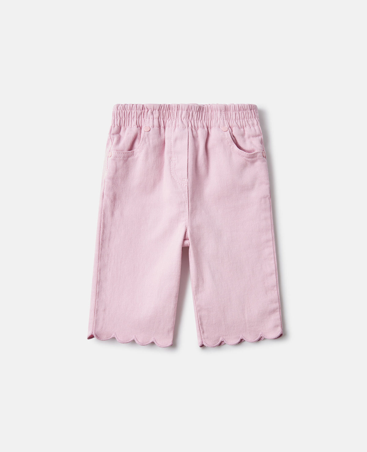 Baby Pants Purple with Scalloped Hem