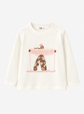 Long-sleeve T-shirt with ski print