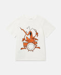 T-Shirt with Drumming Cartoon