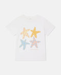 White T-Shirt with Starfish Print