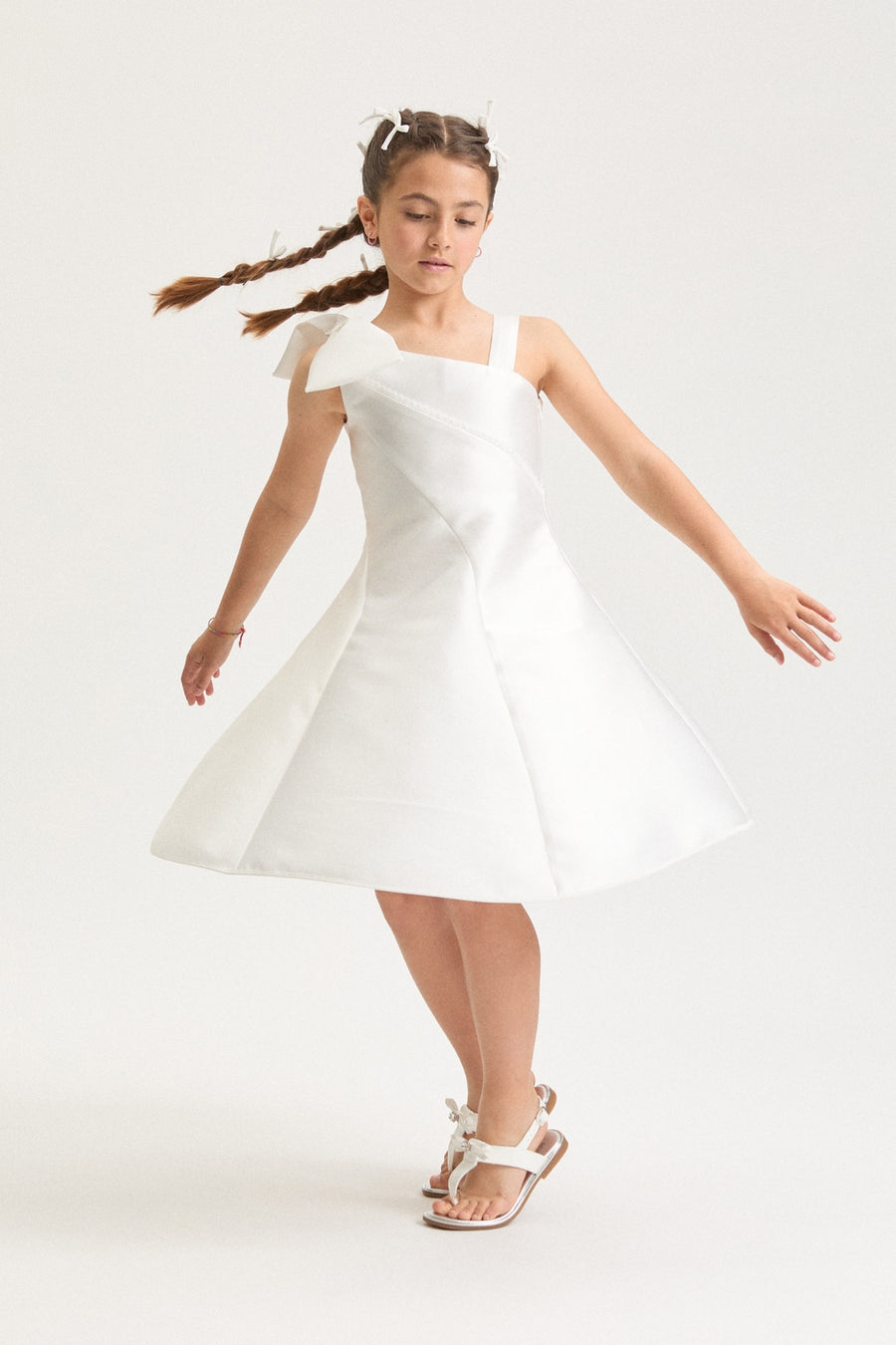 One-Shoulder Satin Dress