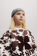 Logo Sweatshirt Cow Print