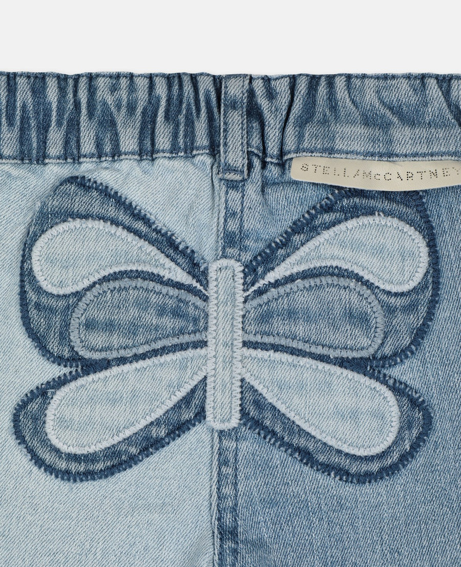 Butterfly Slim Denim Pants