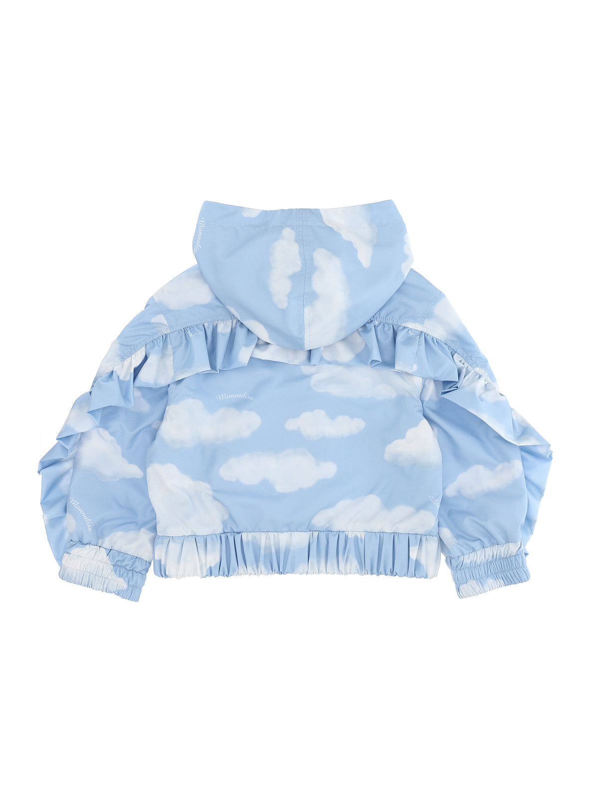 Jacket with Cloud Print and Ruffles