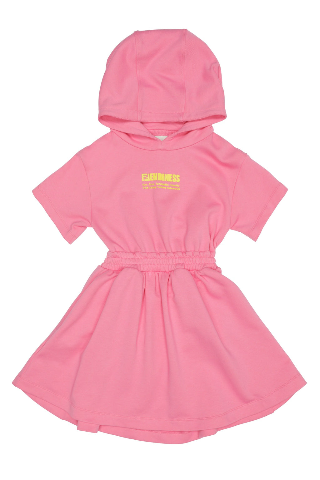 Pink Hoody Dress with Back Slit