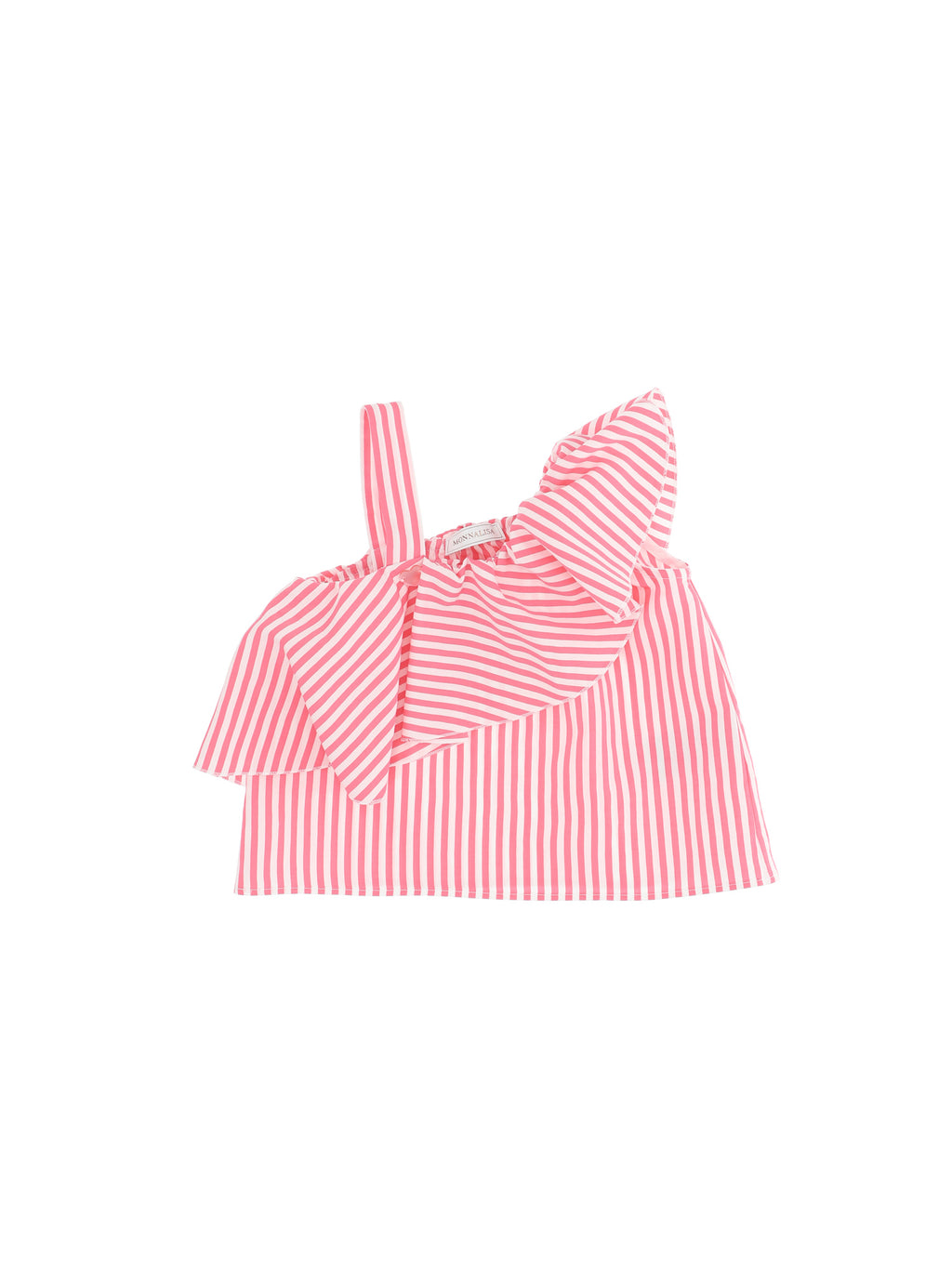 Red and White striped Asymetric Top