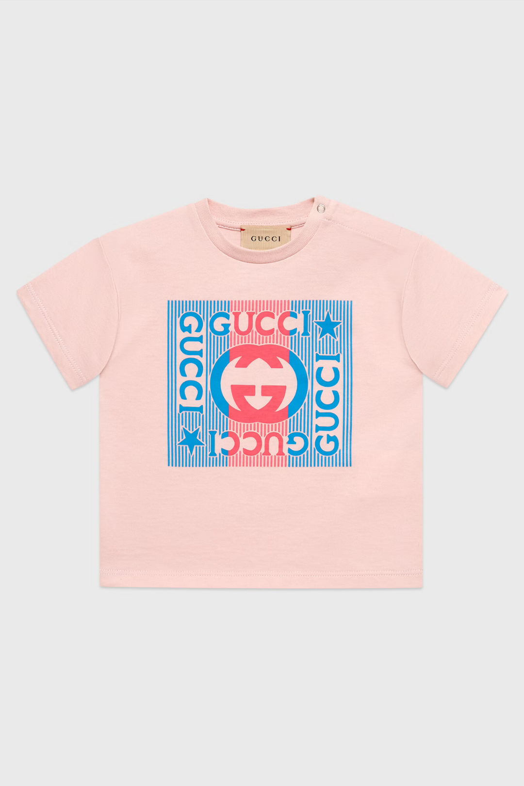 Baby cotton jersey T-shirt with Gucci print