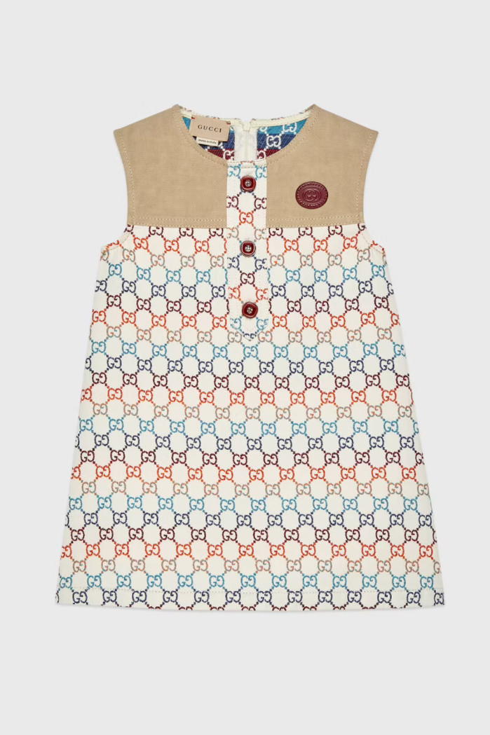 Children's GG cotton jacquard dress Multicolor
