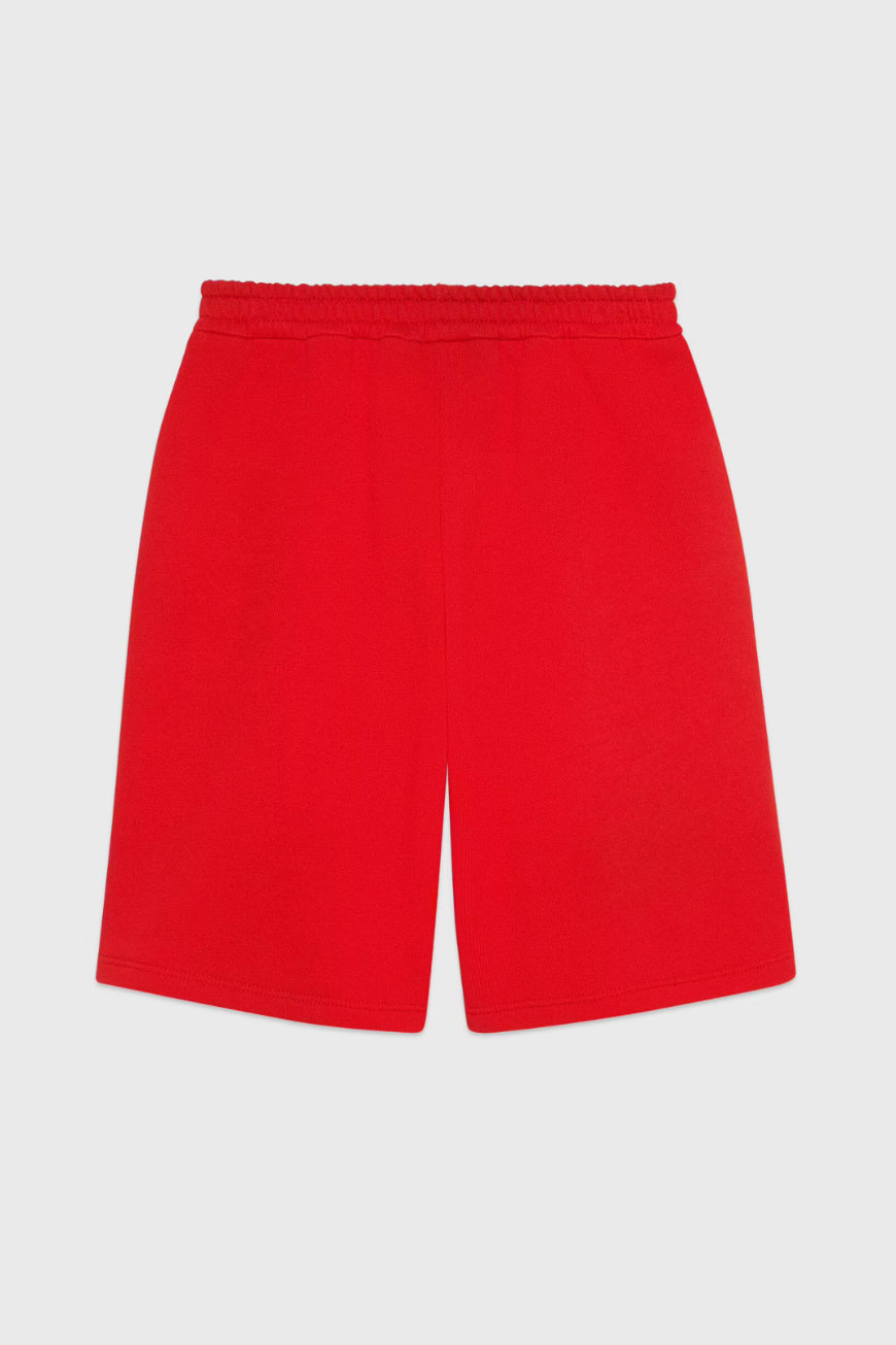 Children's cotton shorts with Gucci label