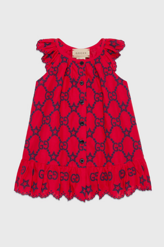 Baby GG and stars embroidered dress