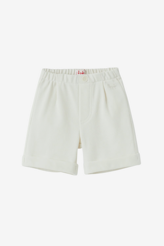 Shorts aus weißem Baumwollpiqué