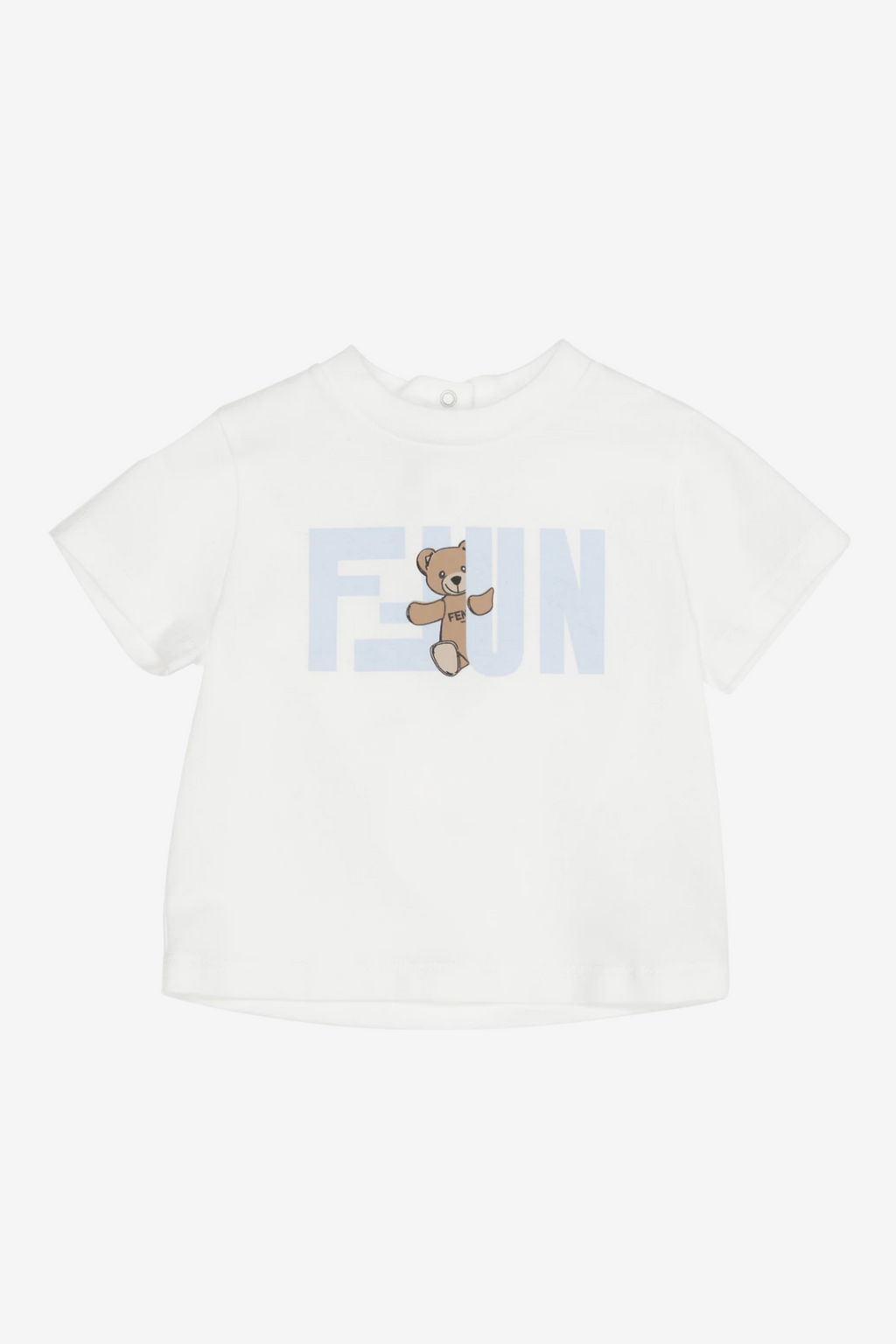 Baby T-Shirt with Teddy and Letters Print