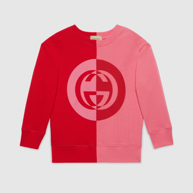 Bicolor Sweater aus gefilzter Baumwolle